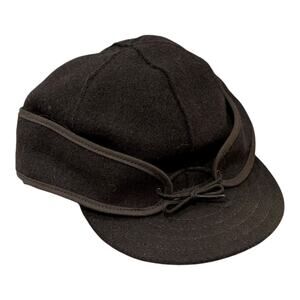 Kromer Blizzard Earflap Hat Mens 7 1/4 Black Merino Wool Classic Cap